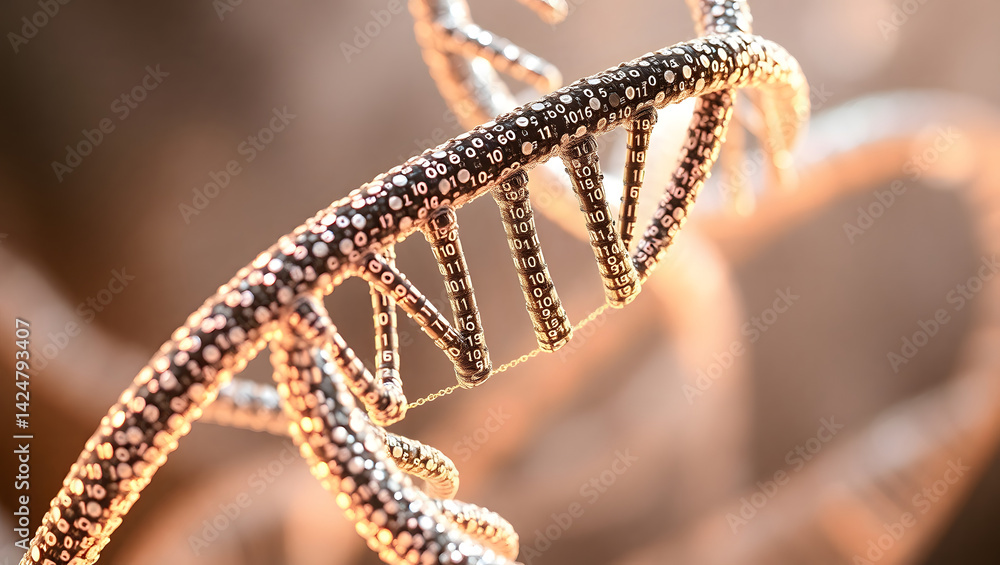 Aufkleber mesmerizing dna helix exploring the intricate structure of life's blueprint