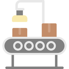Production Process Flat Icon