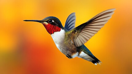 Fototapeta premium Vibrant hummingbird in flight
