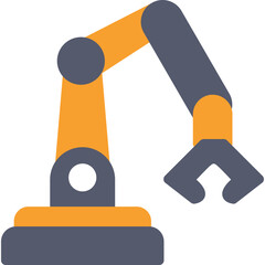 Industrial Robot Flat Icon