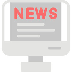 Digital News Flat Icon