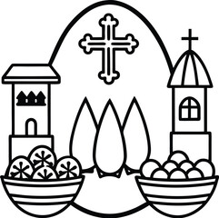 Easter icon silhouette vector designs 7
