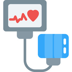 Blood Pressure Monitor Flat Icon