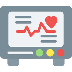 Heart Monitor Flat Icon