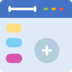 Obraz premium Add Webpage Flat Icon