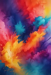 Bold hues, dynamic watercolor textures for print , watercolor,  visual, flyers