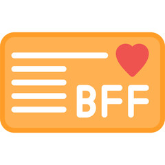 Friendship Card Flat Icon