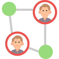 Friendship Network Flat Icon
