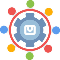 Supply Chain Flat Icon