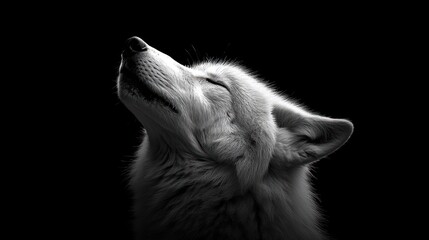Majestic Wolf in Monochrome: A Captivating Portrait