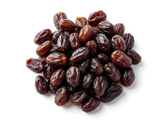 raisins on white background