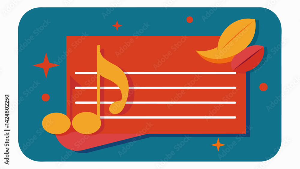 Poster a card with a music sheet background representing the bars dedication to supporting local musicians 