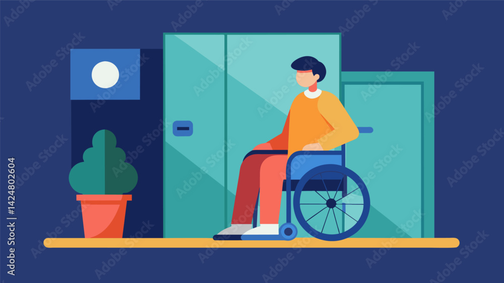 Poster a person with a physical disability unable to physically access a ketamine clinic due to lack of ram