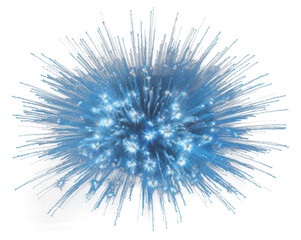 Obraz premium PNG Blue fireworks night celebration chandelier.