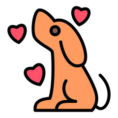 Pet Love illustration Icon