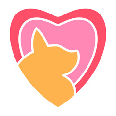 Pet Love illustration Icon