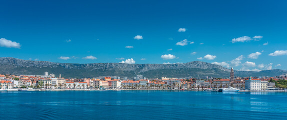 Waterfront of city of Split in Summer