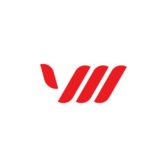 VM logo simple elegant modern colour red bussines.eps