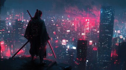 Cyberpunk Samurai: A Night in Neo-Tokyo