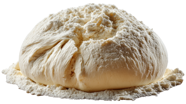 Fresh Dough: A close-up captures a rustic, inviting mound of fresh dough, embodying the essence of baking from scratch, its textures and forms hinting at culinary potential