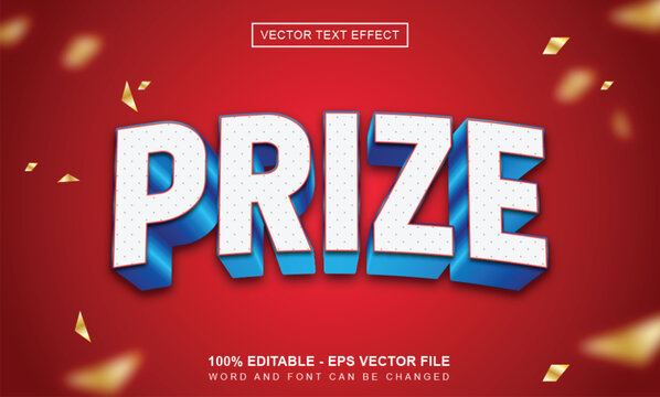 Prize 3d editable text effect