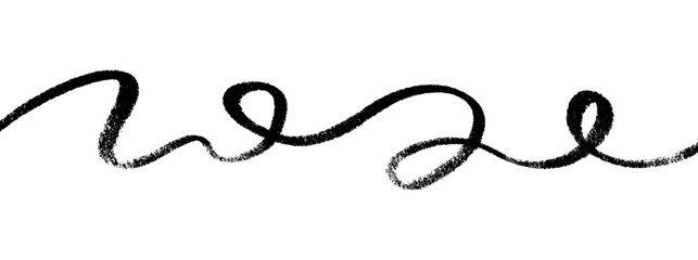 Swoosh, swash underline stroke set. Abstract wavy thin line. Squiggle elements. Vector isolated illustration