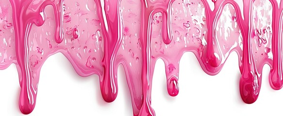 Pink Liquid Dripping Downwards
