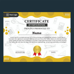 unique and cute abstract certificate template for kids