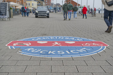 Pavement Sign for Shared Space and Respect