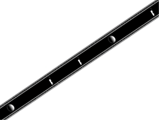 Abstract 3D Illustration Of White Lines and Spheres On Diagonal Black Background