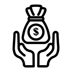 investment Line Icon