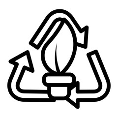 nature recycling Line Icon