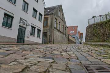 Charming Cobblestone Street in Quaint Neighborhood in Kappeln