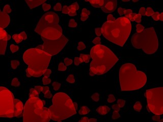 red hearts background