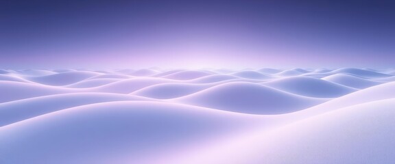 Fototapeta premium Abstract white wavy horizon over a dreamy surreal landscape, atmospheric and empty, abstract, atmospheric