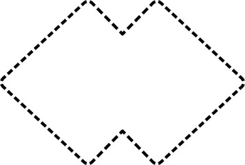 Vector abstract shapes with dashed lines for tracing practice. Ideal for kids worksheets, prewriting activities, and educational materials. Isolated on white background.