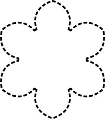 Vector abstract shapes with dashed lines for tracing practice. Ideal for kids worksheets, prewriting activities, and educational materials. Isolated on white background.