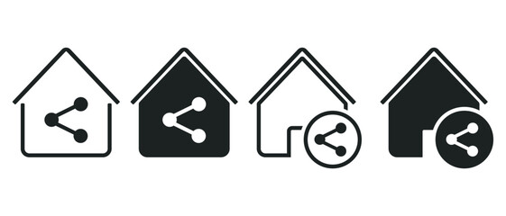 House share icon. Illustration vector