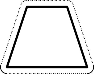 Vector outline abstract shapes with dashed lines for kids' coloring and cutting activities. Perfect for educational worksheets, DIY crafts, and printable projects.