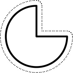 Vector outline abstract shapes with dashed lines for kids' coloring and cutting activities. Perfect for educational worksheets, DIY crafts, and printable projects.