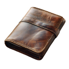 Vintage Brown Leather Wallet Handcrafted Detail,