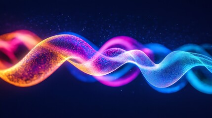 Abstract swirling vibrant waves of color