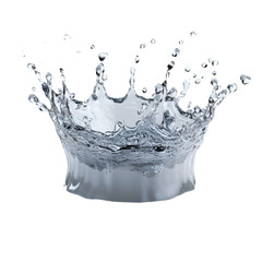 Stunning Water Crown Splash Isolated on Black Background