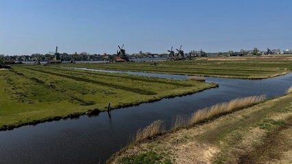 dutch landscape with a river