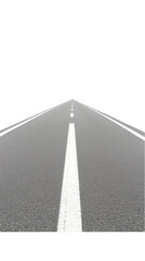 Abstract Roadway Perspective With White Lines Against Black Background