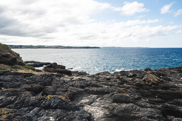 rocky coast of the sea