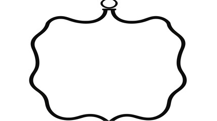 Black Decorative Frame Isolated On Transparent Background Vector Illustration