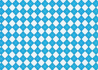 Fototapeta premium Bavarian Oktoberfest Blue White Rhombus Pattern Background - Festive Celebration Texture