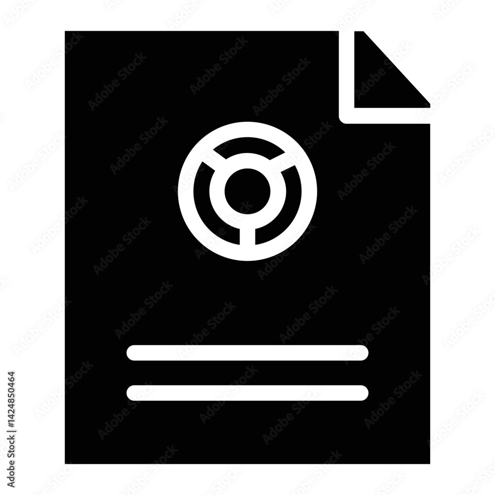 Poster data graph report line icon