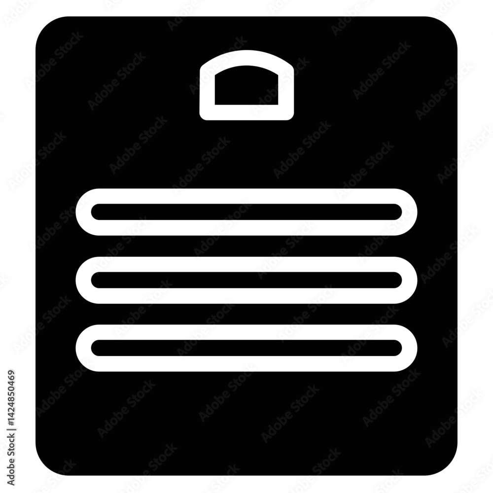 Poster description file report line icon